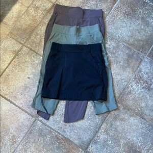 Columbia Women's Trio - Black, Olive, dusky purple: skirt, capri & pant